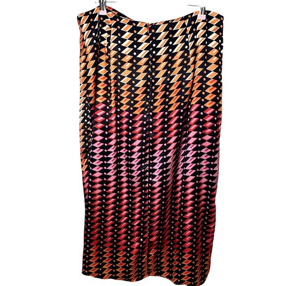 Multicolor Printed Wrap Midi Skirt - Size XL - Picture 5 of 5
